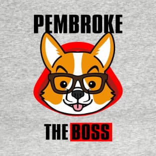 Corgi Dog Money Heist Boss Member Pembroke white T-Shirt